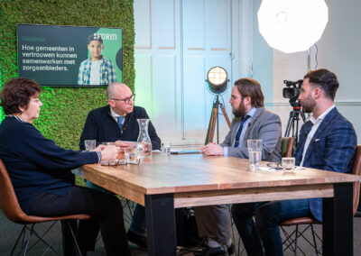 Rita Verdonk, Bouke Vlierhuis, Bob Kersten en Jozef Citgez tijdens het webinar op 31 januari 2022